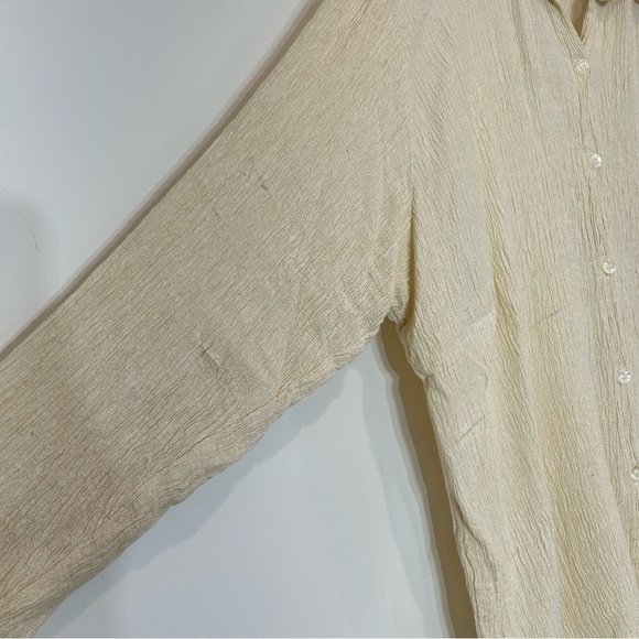 Savannah Morrow The Label long Sleeve button down shirt small women silk bamboo - Picture 5 of 9
